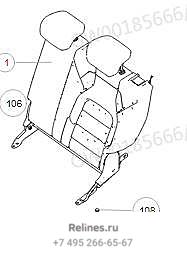 Backrest assy,RR row LH seat - 705521***1XA89