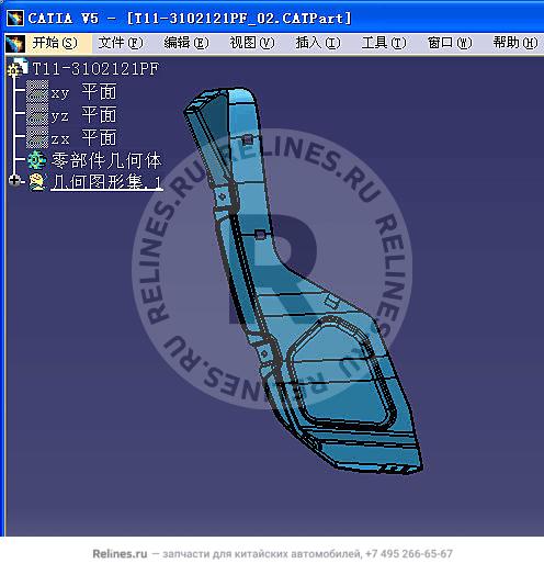 Подкрылок задний левый FL - T11-3***21PF