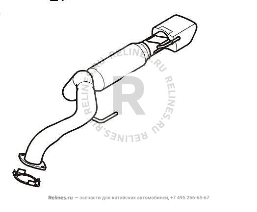 Глушитель задняя часть