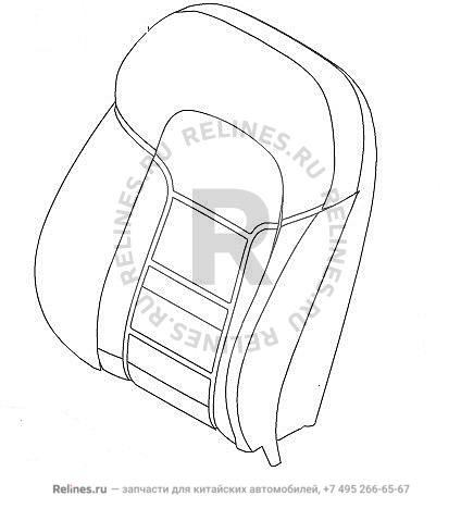 Backrest cover assy FR seat RH (leather) - 690254***08AD7