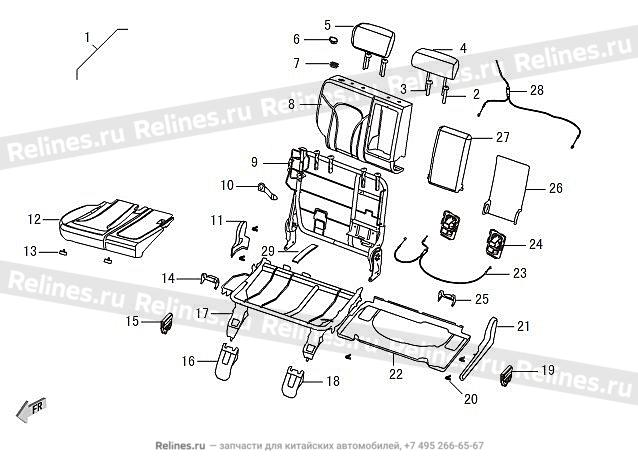 RR double seat assy - 705060***36B86