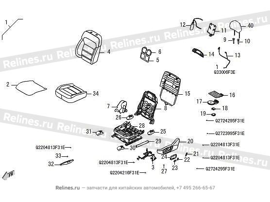 Driver seat assy - 680070***08B86