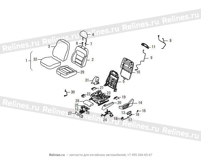 FR seat assy LH - 680040***09A86