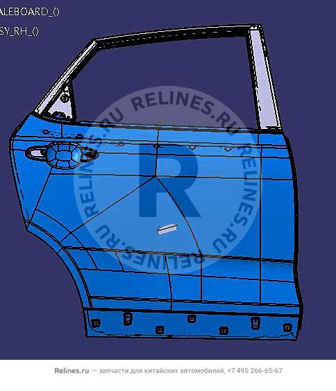 Door body assy-rr RH