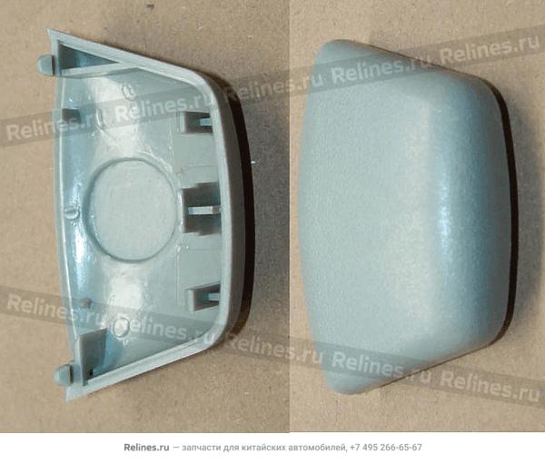 Front seat belt end cap