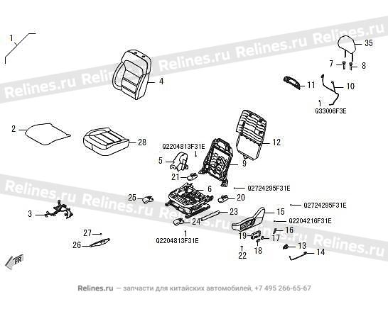 Driver seat assy - 680050***08BD7