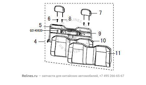 RR seat assy - 705010***0XD84