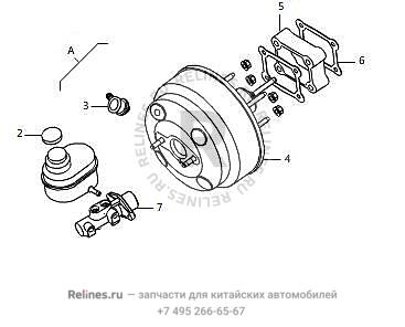 Vacuum booster w/brake pump assy