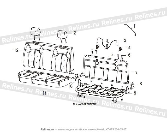 RR seat assy - 7050100-***B1-0804