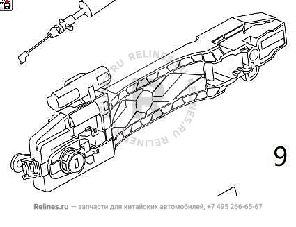 Корпус ручки двери передней правой