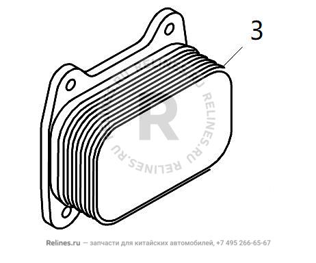Радиатор масляный в сборе - 1013***ED95
