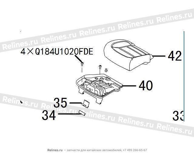 Mid seat cushion assy RH - 70034***W09AA