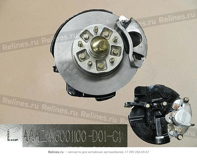 Steering joint&wheel brake assy LH