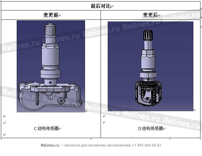 Вентиль с датчиком давления в шине Atlas - 709***700