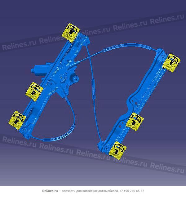 Механизм стеклоподъёмника двери передней левой - T15-***110