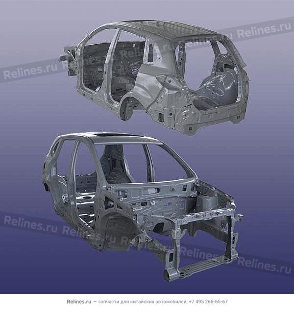 Vehicle body frame - T21-50***0BA-DY