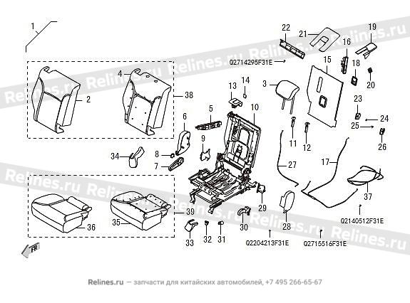 Mid seat assy RH