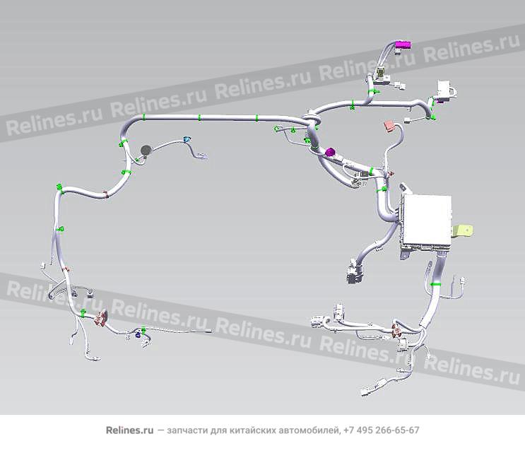 Wiring harness, engine compartment