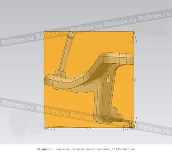 Левый кронштейн декоративной крышки двигателя