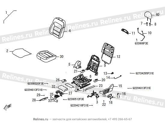 Driver seat assy - 680002***08BE3