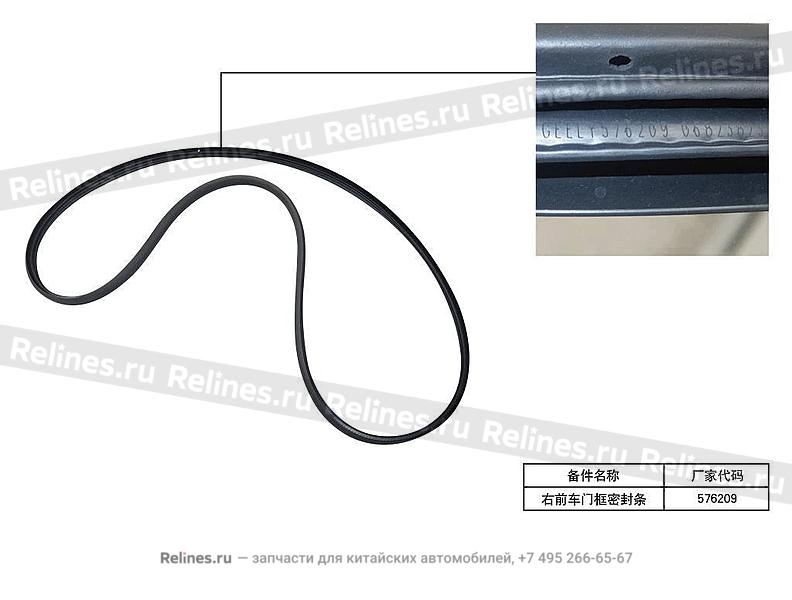 RF doorframe weatherstrip - 507***400