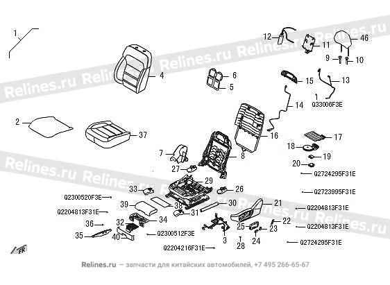 Driver seat assy - 680030***08BD7