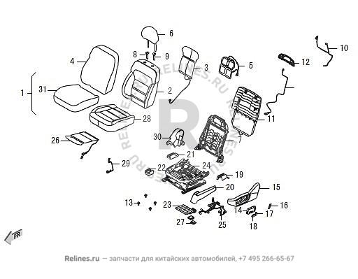 FR seat assy LH - 680085***09AE3