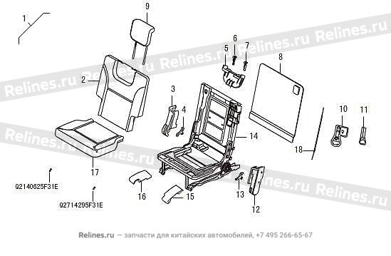 Rrh seat assy,RH