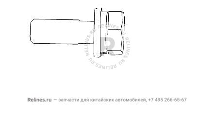 Болт M8X1,25X25.88 с пружинной и плоской шайбами черный