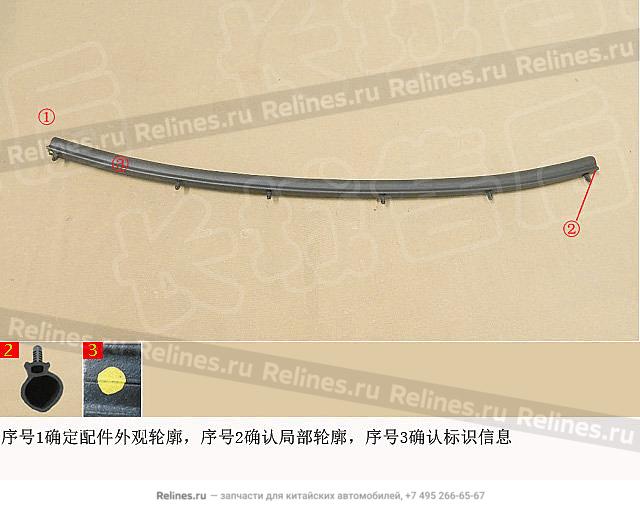 Engine compartment seal strip assy,RH