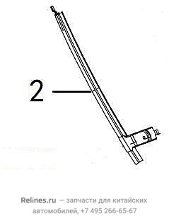 RR section-fr door glass rail LH