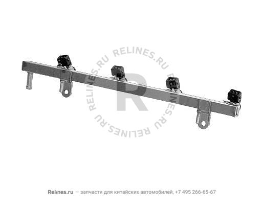 Oil guide with tie-in