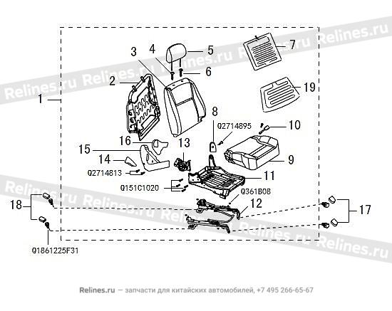 FR seat assy RH - 690020***0XECJ