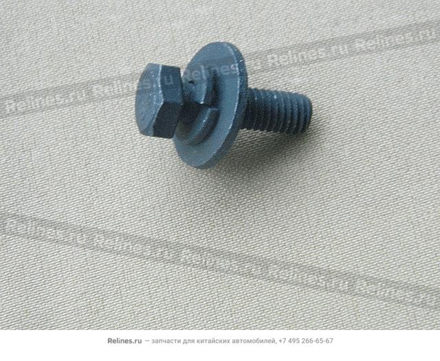 Болт M6X1X20.88 с пружинной и плоской увеличенной шайбами черный,D2=18 - C148***FDHE