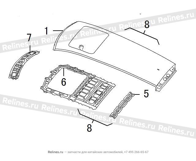 Roof panel assy - 57010***W09A