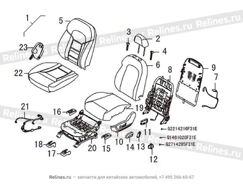 FR seat assy LH - 680007***08AE3