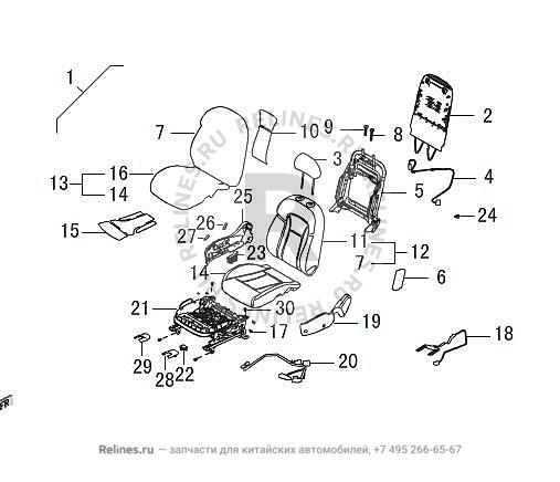 Assist driver seat assy - 690001***00BD4