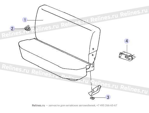 RR seat assy - 705001***1-1222