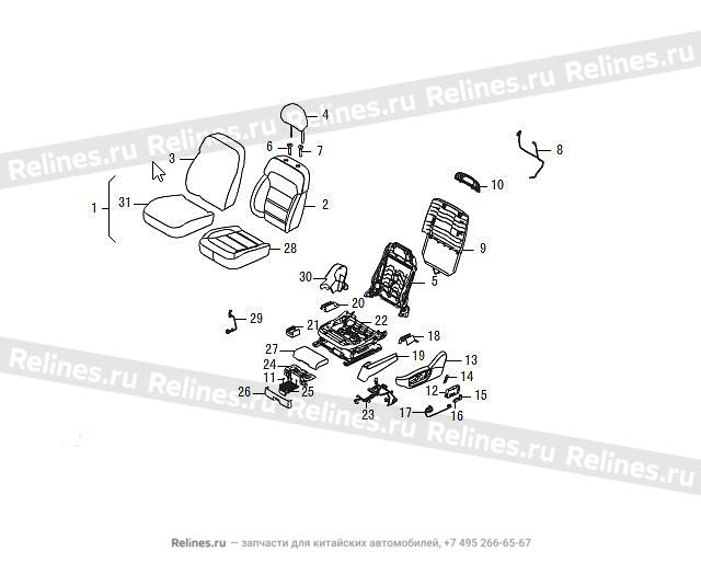 FR seat assy LH - 680045***09A86