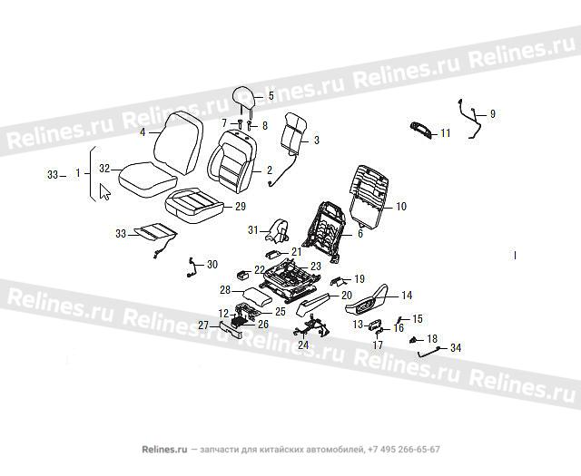 FR seat assy LH - 68003***W09AA