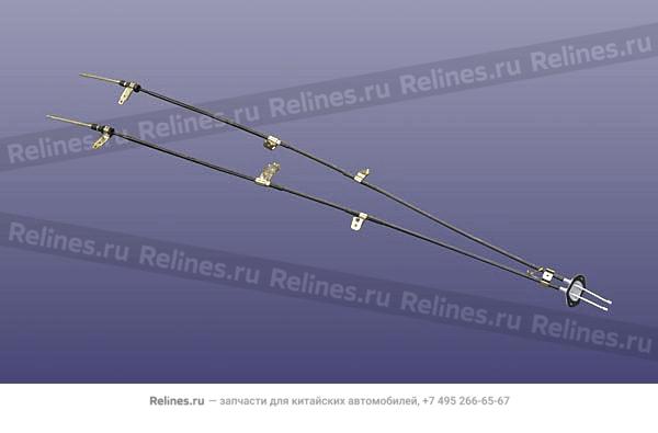 Трос стояночного тормоза зад. - J52-***090