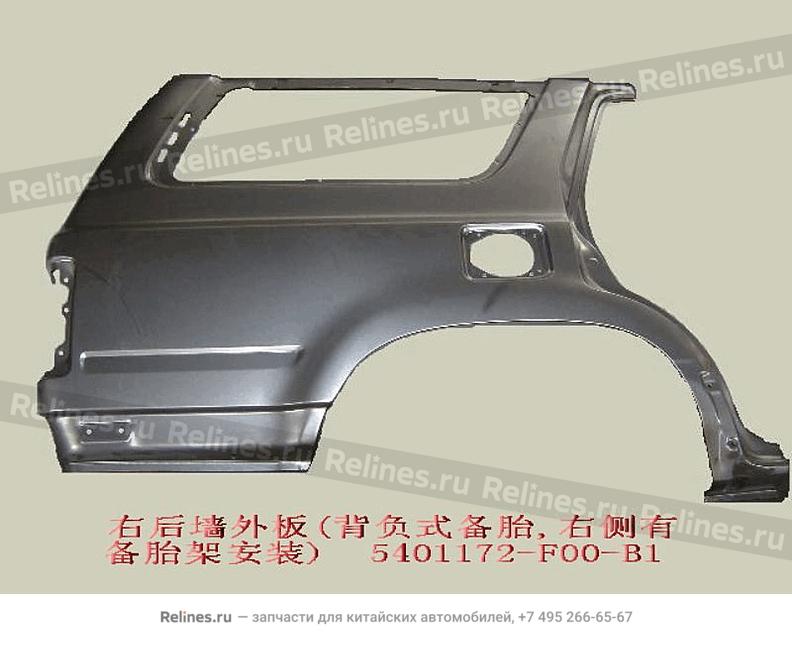 Панель наружняя задняя правая с окном(под держатель запасного колеса) - - 54011***00-B1