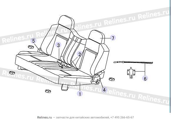 RR seat assy - 705010***0-0804