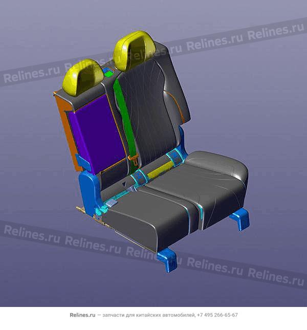 Сиденье второго ряда левое с пряжой T26