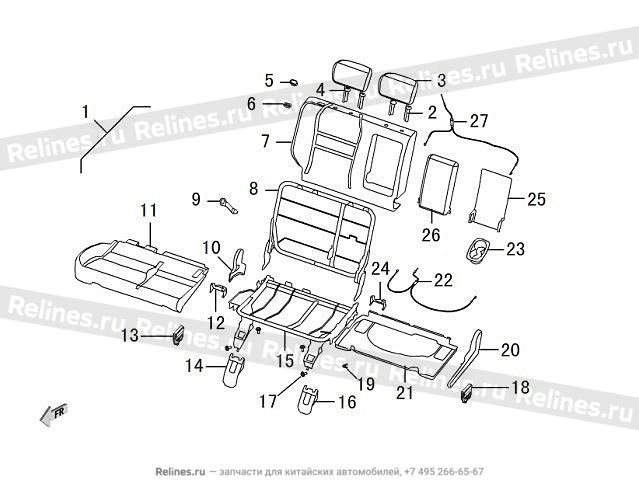 RR seat assy - 705040***16A3Y