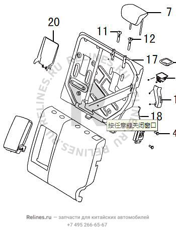 RR seat backrest assy,LH - 70551***Z08BA