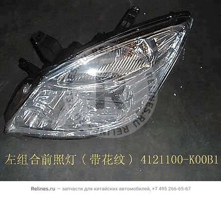 Combination headlamp assy LH(w/grain) - 41211***00-B1