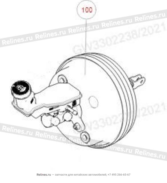 Усилитель вакуумный в сборе - 35401***W02A