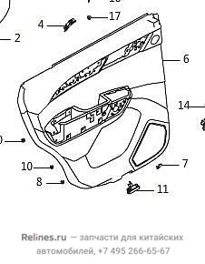 INR guard panel assy RR door RH - 620220***64A86