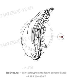 Фара передняя правая в сборе - 41211***T01A